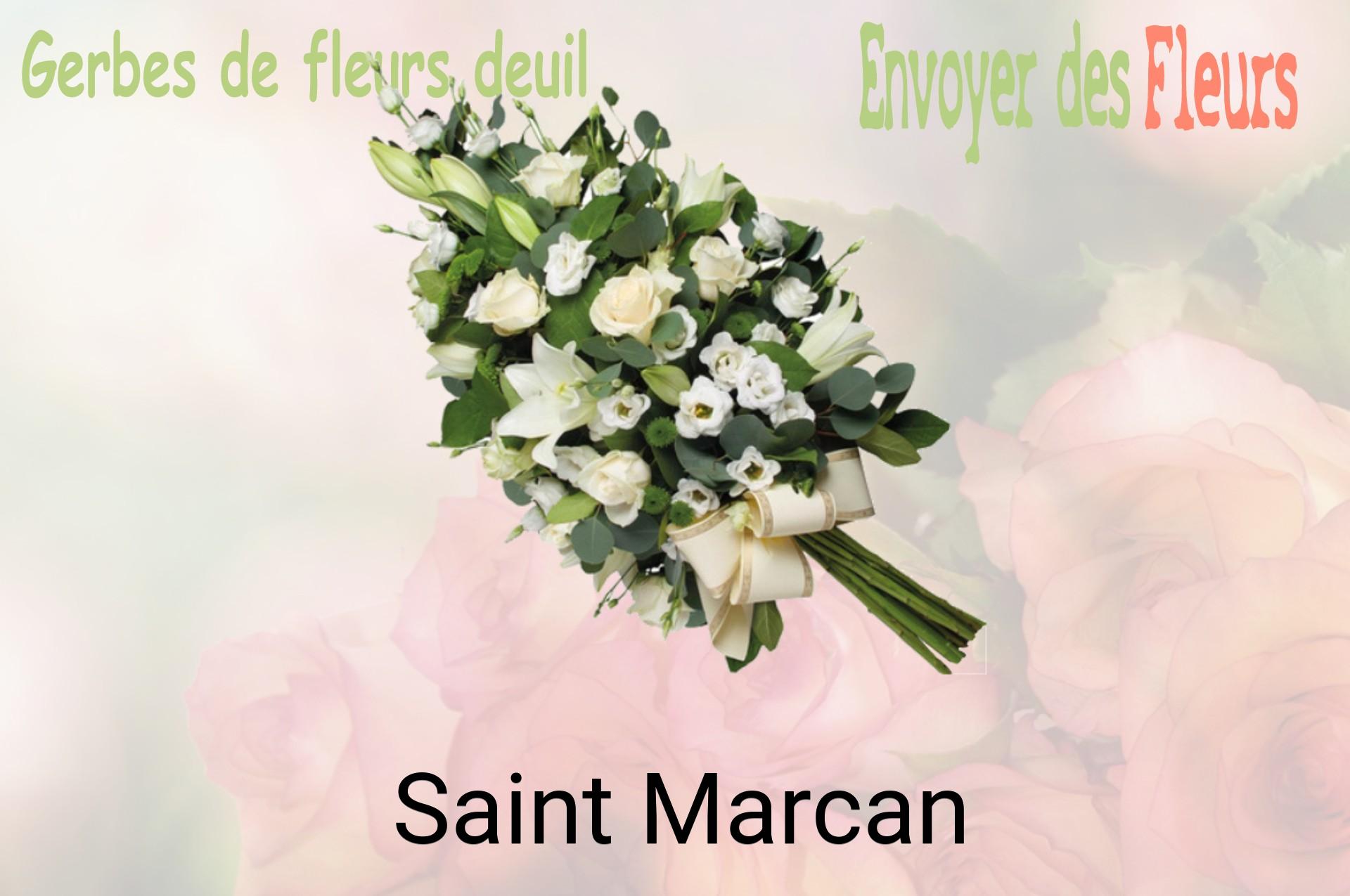 Gerbe de fleurs de deuil livrée à Saint-Marcan